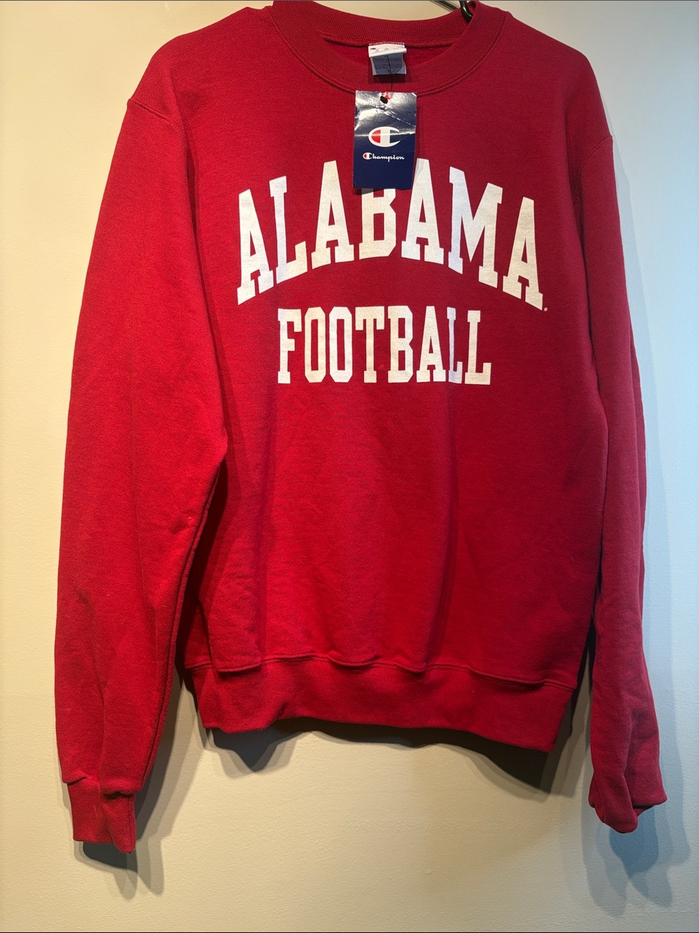 Champion Red Alabama Football Crewneck Sweatshirt